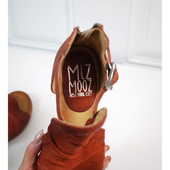 MIZ MOOZ Corra Brick Embossed Leather Heeled Sandals Size EU 36/US 5.5-6 - Picture 10 of 12